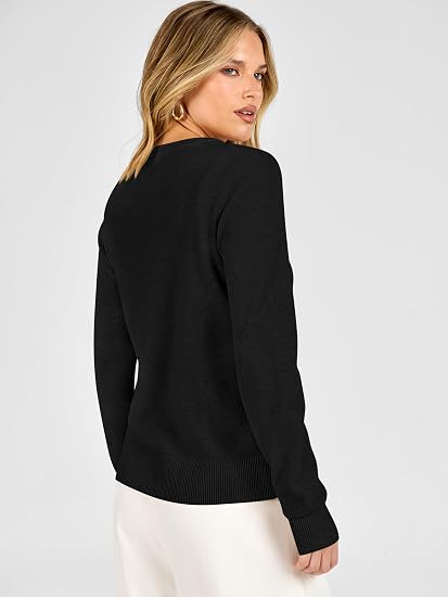 Women's Striped & Solid Button Down Cardigan - Fall Sweater