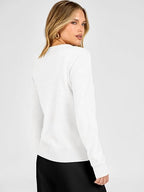 Women's Striped & Solid Button Down Cardigan - Fall Sweater