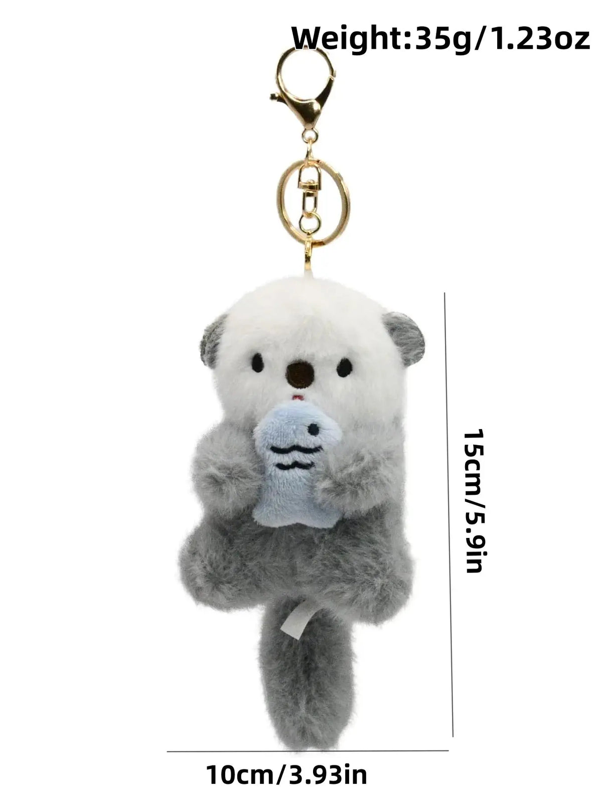 Cute Plush Otter Keychain, Kawaii Animal Bag Charm, Gift for Animal Lovers