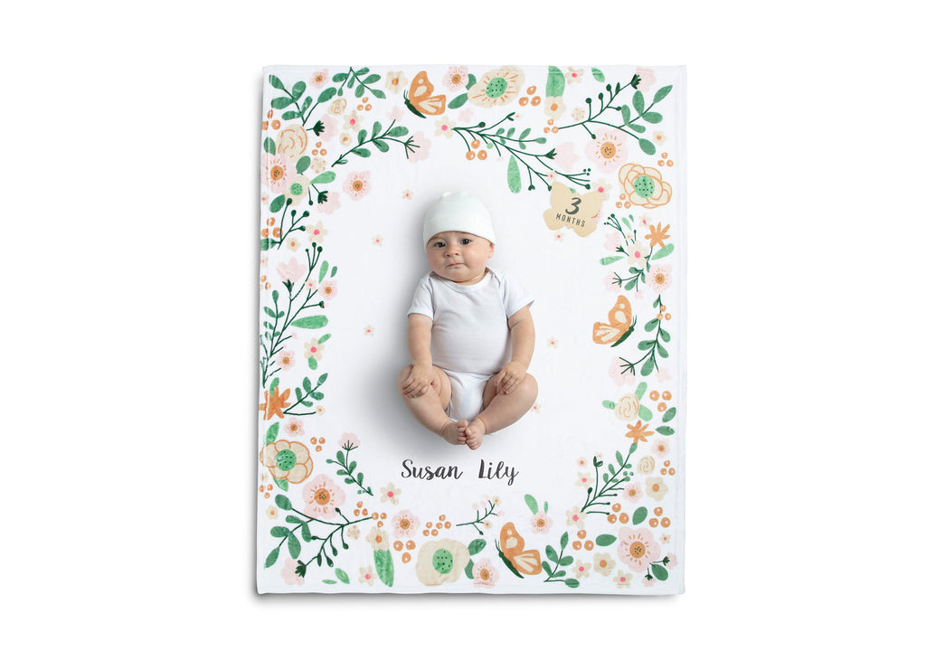 Personalized Milestone Baby Blanket