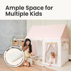 Tiny Land® Sweet Citrus Kids Play Tent – White and Pink Indoor Playhouse