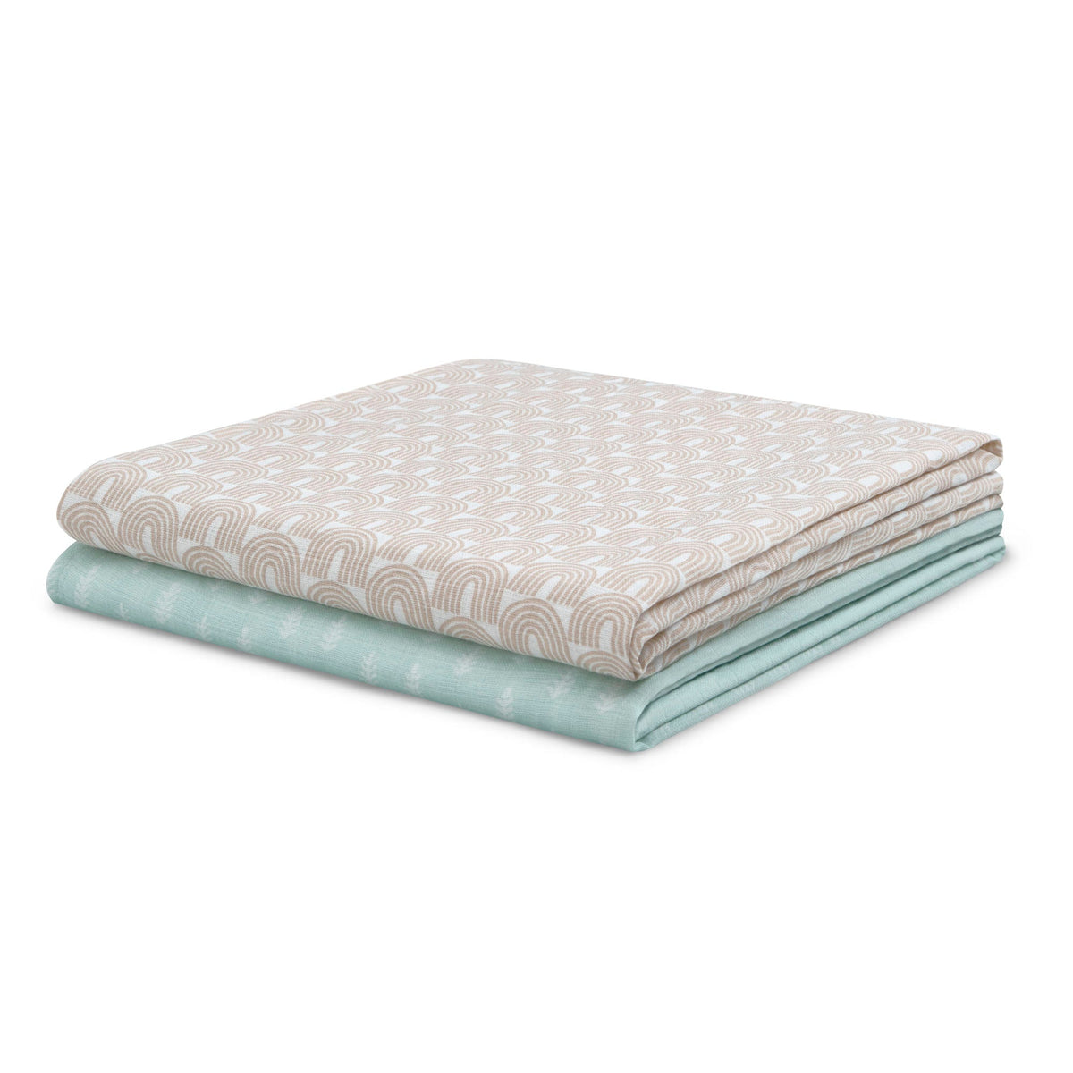 100% Cotton Muslin Baby Receiving Blankets - 2 Pack