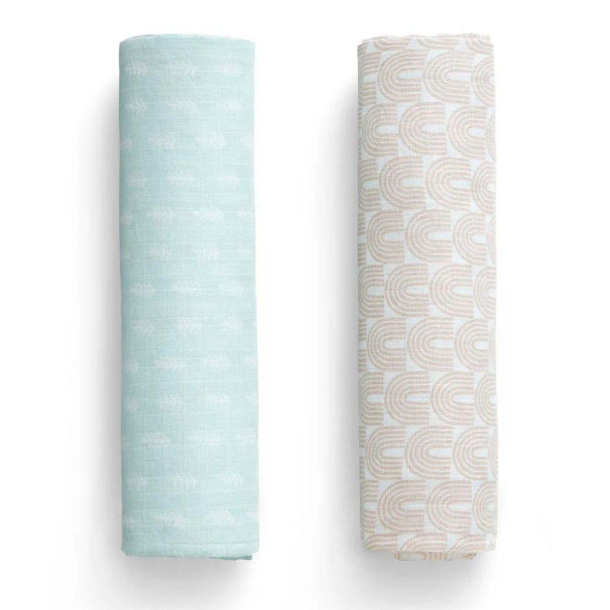 100% Cotton Muslin Baby Receiving Blankets - 2 Pack