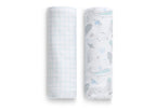 100% Organic Jersey Cotton Baby Receiving Blankets - 2 Pack