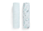 100% Cotton Muslin Baby Receiving Blankets - 2 Pack