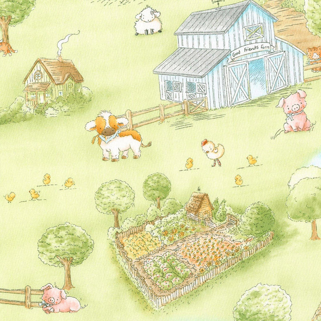 RETIRED - Fabric - Good Friends Farm Collection - Farm Scenic - 1/4 yd