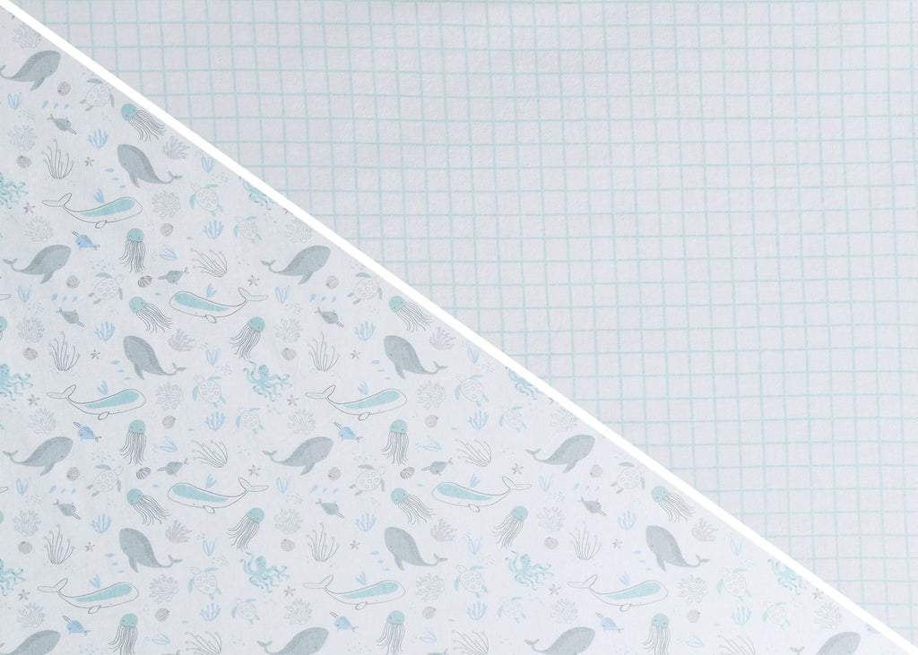 100% Organic Jersey Cotton Baby Receiving Blankets - 2 Pack