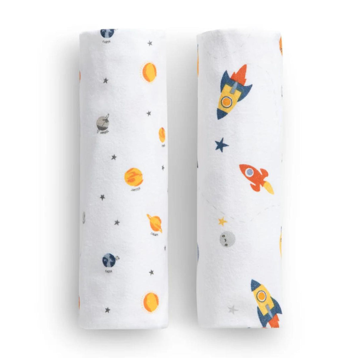 100% Cotton Flannel Baby Receiving Blankets - 2 Pack