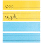 3x12 Mini Sentence Strips | 100-Pack Double-Sided Ruled in Assorted Colors