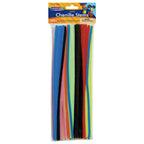 Jumbo Craft Pipe Cleaners | 12 x 6mm 100-Pack Assorted Color Stems