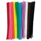 Jumbo Craft Pipe Cleaners | 12 x 6mm 100-Pack Assorted Color Stems