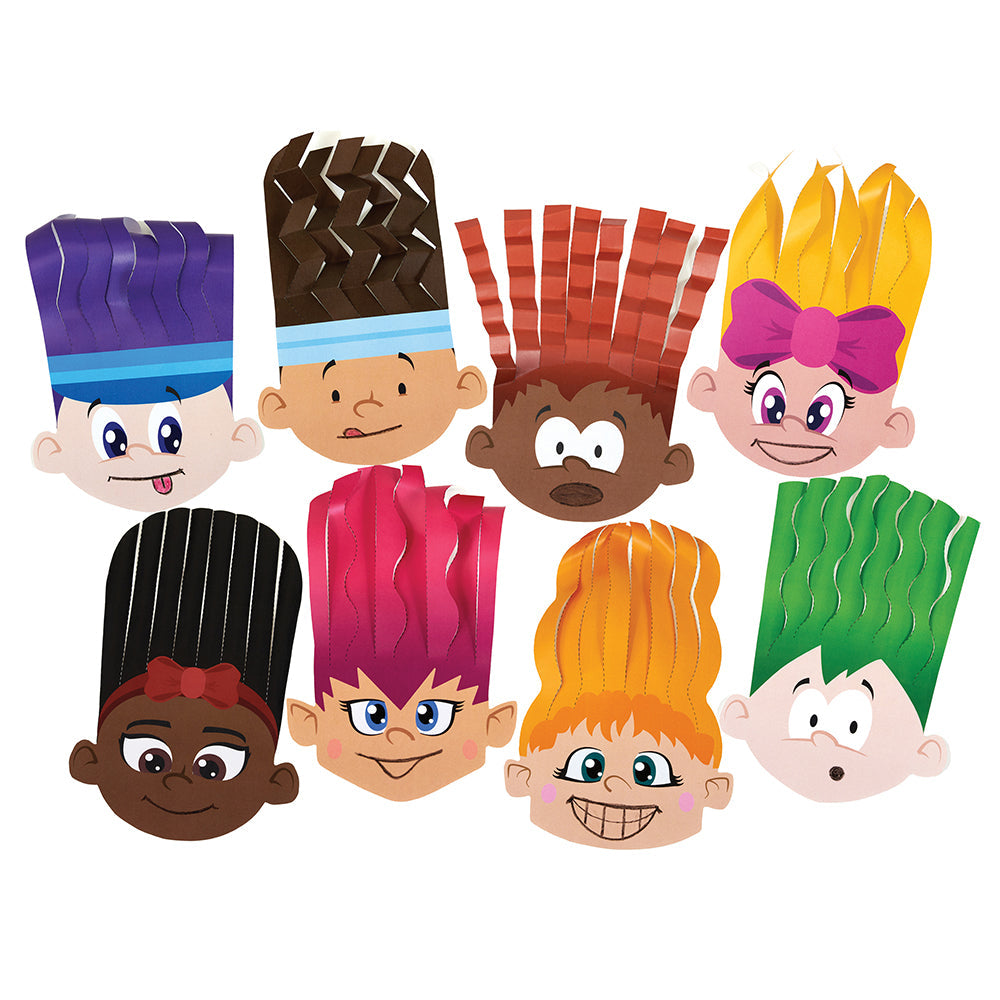 Roylco Diverse Faces Scissor Skills Hair Styling Activity Paper