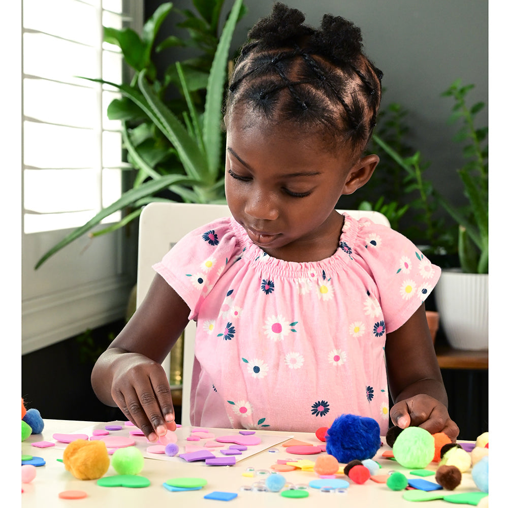 Pound of Pom Poms | Assorted Colors & Sizes for Arts, Crafts, and Sensory Play