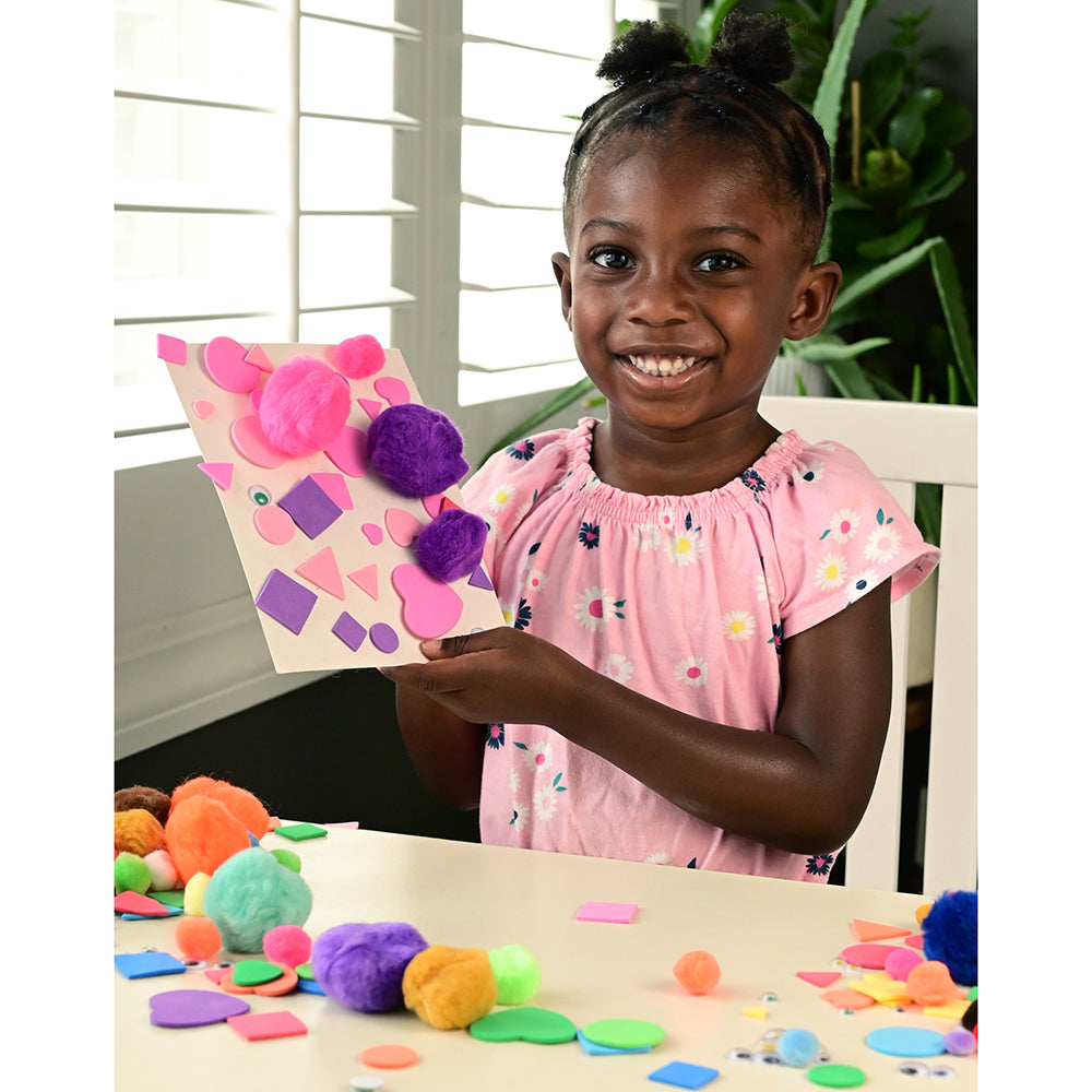 Pound of Pom Poms | Assorted Colors & Sizes for Arts, Crafts, and Sensory Play