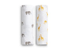 100% Cotton Flannel Baby Receiving Blankets - 2 Pack
