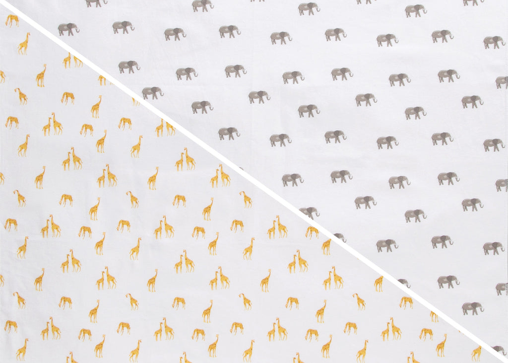 100% Cotton Flannel Baby Receiving Blankets - 2 Pack