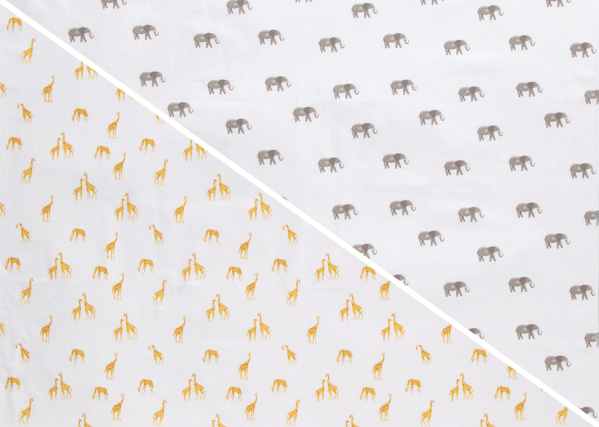 100% Cotton Flannel Baby Receiving Blankets - 2 Pack
