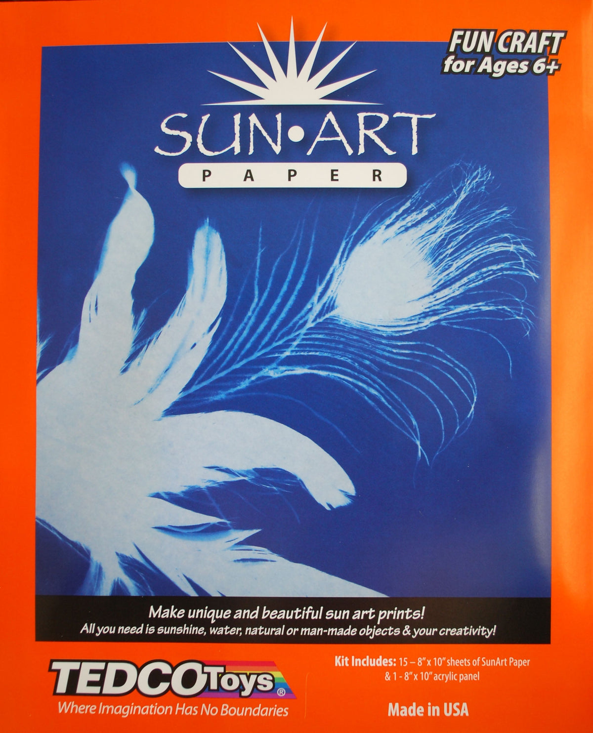Sun Art Paper Kit | Twelve 8 x 10 Sheets & Clear Acrylic Sheet