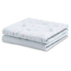 100% Organic Jersey Cotton Baby Receiving Blankets - 2 Pack