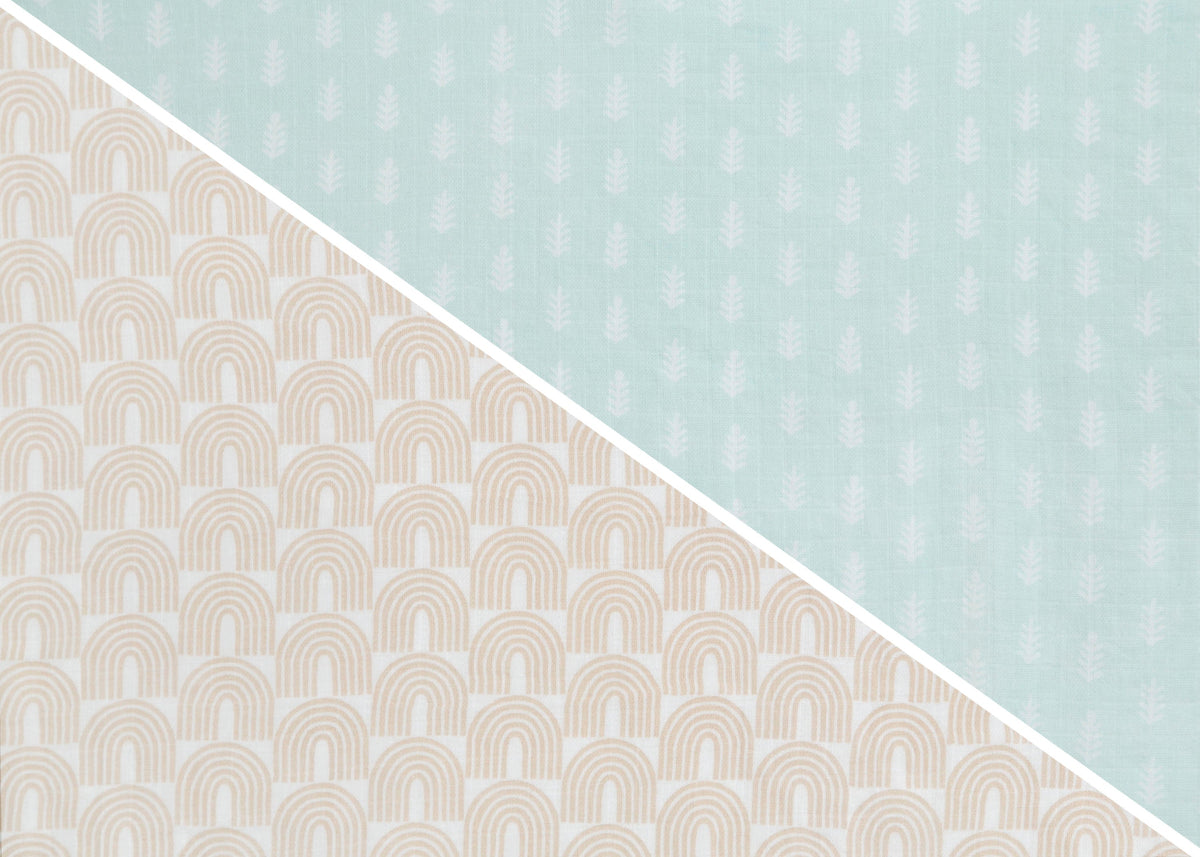 100% Cotton Muslin Baby Receiving Blankets - 2 Pack